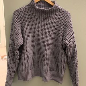 Super soft blue turtleneck sweater